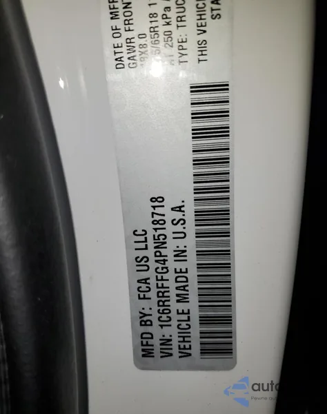 2023 Ram Trucks 1500 Big H from USA, damaged, VIN 518718